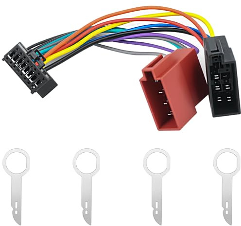 LongZYU ISO Stecker Autoradio, 16 Pin Autoradio Adapter, für Pioneer | ISO Stecker Autoradios der Serien DEH, DEH-P, DEH-X, AVH, AVH-X, AV, MVH, MVH-AV, MVH-X, FH-X, AVIC, AVIC-F, AVIC-X, AVIC-Z
