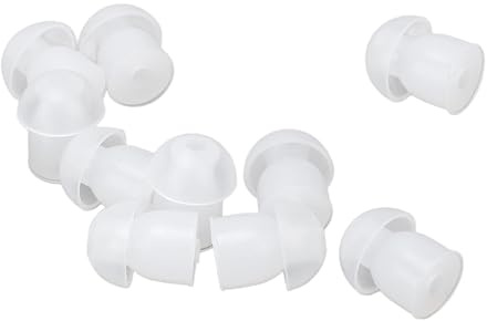 20 Pcs Soft Silicone Hear Aid Ear Tips Replacement Earplug Domes Earbud Tip for Aids Sound Amplifiers Behind the Pocket Box Devices Washable Anti Static Detachable Replaceable Comfortab