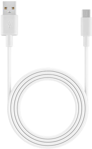 BTFO Câble D'alimentation USB-A vers Micro USB, 6m Blanc Câble Prolongation pour Caméra Charge et Synchronisation de Données Durable Adapté à la Caméra D'intérieur (2e Génération)