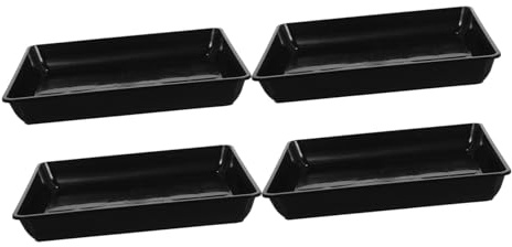 SUPVOX 4 Pezzi Sottovasi Quadrati per Vasi da Fiori in Plastica Spessa Sottopentola per Piante e Fioriere da Giardino Vaschette Drenaggio per Uso Interno ed Esterno Protezione Superfici