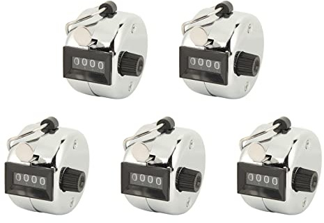 CHICIRIS Handzählzähler, Robuster Clicker-Zähler mit Metallgehäuse für Schulsportveranstaltungen, 5 Stück Clicker Zum Zählen
