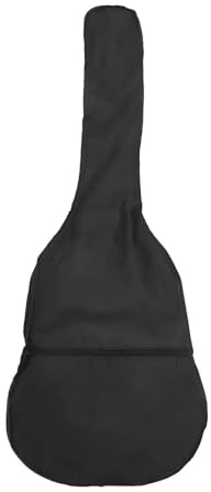 HUDFVIOI Gitarrväska vattentät gitarrväska, performance förvaring arrangör, lätt bärväska för akustiska instrument av vattentätt oxfordtyg för klassiska gitarrer, svart, En Storlek, En stil