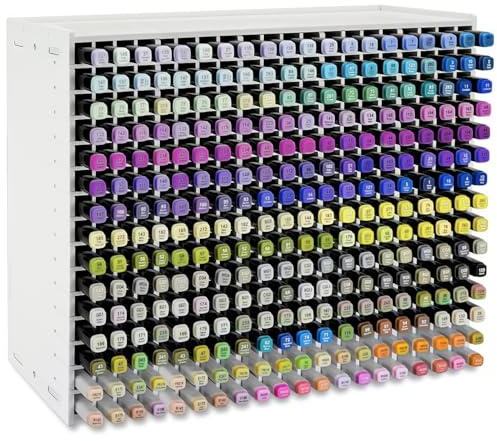 Yrangee Stifte Organizer Schreibtisch mit 300 Fächern,Marker Aufbewahrung | Marker Organizer Verstellbare Trennwand,für Schreibtisch Aufbewahrung Bleistifte Buntstifte Marker für Zuhause Büro Schule