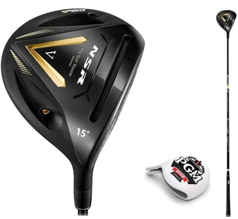 Golfklubbans trä #1/3/5/4H golfhybrid med grafitskaft golfdriver höger hand Pro. Män titanlegeringshuvud med huvudbonad Fairway Woods (#3W, S grafit skaft)