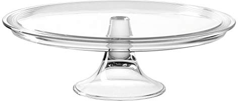 Leonardo Ciao Tortenplatte auf Fuß, spülmaschinengeeigneter runder Tortenhalter, Klarglas, Höhe 10 cm, Durchmesser 32cm, 025832