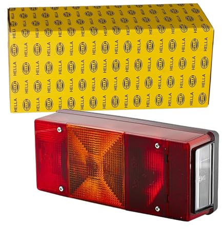 Hella Rückleuchte - Glühlampe - 12V - Anbau - ECE - Lichtscheibenfarbe: rot - Stecker: Flachstecker - links - Menge: 1-2SE 007 547-011