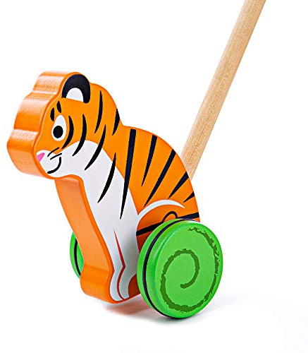 Bigjigs Toys Schiebetier Spielzeug (Tiger)