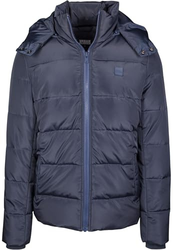 Urban Classics Chaqueta Hombre con Capucha, Capucha Extraíble, Chaquetón con Cremallera Y Puños Elásticos, Chaqueta Resistente al Agua, Tallas S - 5XL
