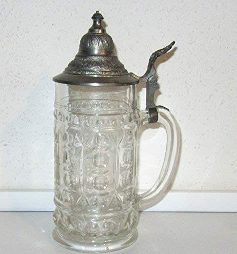 ölglas samlarglas/ölsejdel med tennlock med 1900/10/20 L upprätt ölkrus