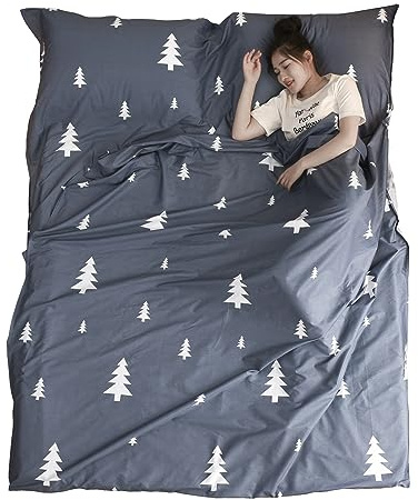 Azarxis Baumwolle Hüttenschlafsack, Schlafsack Inlett, Leicht und Dünn, Kompakt Reiseschlafsack für Reisen,Camping, Wandern, Hotel