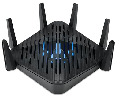 Routeur WiFi Acer Predator Connect W6, WiFi 6E Jusqu'à 7.8 Gbps, Latence 2ms Compatible Intel® Killer™ Prioritization Engine