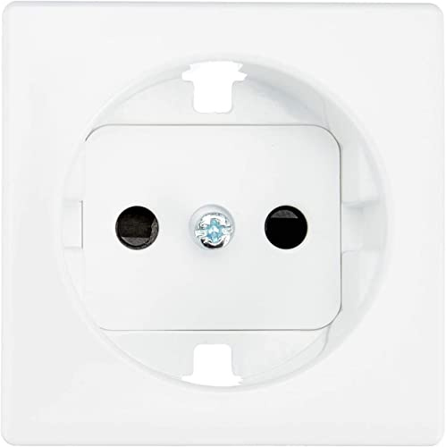 CABLEPELADO Tapa para base enchufe Schuko Simon 82 | Tapa con dispositivo de seguridad para la base de enchufe schuko | ‎82041-30 | 55 x 55 mm | 1 elemento | Acabado Blanco | Simon 82