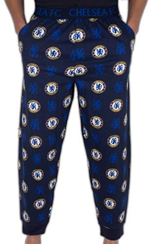 Chelsea FC Herren Lounge-Hose, Pyjamahose - Original-Fußballgeschenk - Elastischer Bund