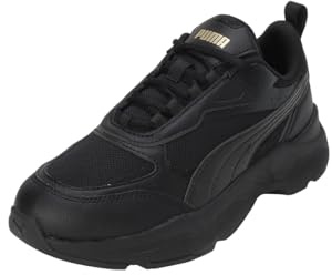 PUMA Cassia Sneaker för kvinnor, Svart Puma Team Guld, 37 EU