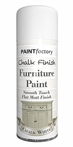 Classic Signature - 1 x Chalk Finish Chalk White Spray Paint 400ml - Aerosol Furniture Spray Paint Smooth Touch Matt FinishHome and Office