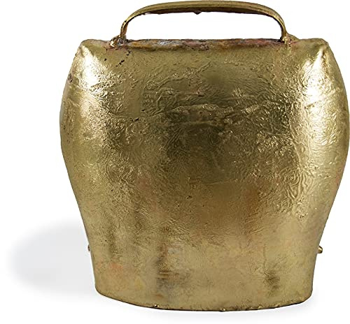 Landkaufhaus Mayer Flachmaulschelle feuerverkupfert | Kuhglocke | Glocke für Schafe, Kühe, Ziegen | Krampus | Glocke | Schafglocke | Ziegenglocke versch. Größen (10cm)