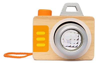 YSN Home Collection Holzkamera, Fotoapparat Kaleidoskop Holz-Spielzeug für Klein-Kinder, schönes Geschenk in dezenten Farben für Spiel-Spaß, hochwertiges und umweltfreundliches Material