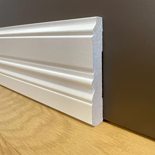 Eternal Parquet BATTISCOPA ZOCCOLINO COLONIALE in Fibra di Legno COMPATTA 112X18 Bianco