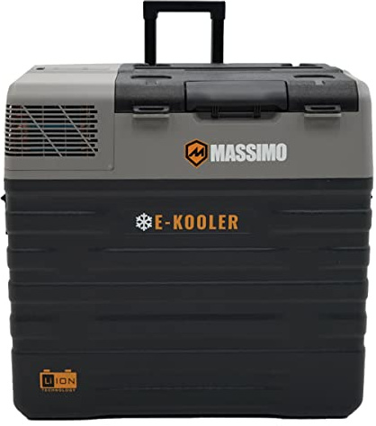 Massimo Motor E-Kooler AC/DC Travel Cooler Fridge for Vehicle RV Boat Fishing Camping, Iceless Electric, Portable Freezer Fridge (62 Liter) (Batteries Sold Separately)