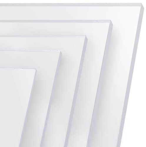 FRAMO Placa de cristal acrílico de 60 x 60 cm, corte a medida, placa de cristal acrílico transparente de 4 mm de grosor, resistente a la rotura, resistente a los rayos UV en el tamaño deseado, lámina