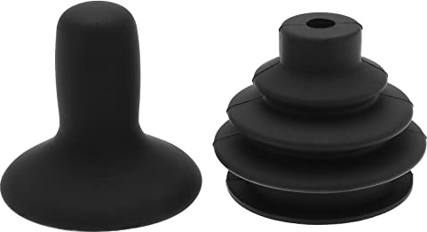 Be In Your Mind 2 Stück Joystick-Knöpfe aus Gummi, Staubschutz für Controllerknopf, Zubehör für elektrische Rollstühle, Schwarz