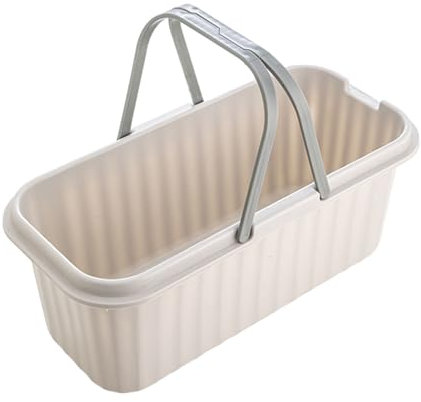 Cubo For Fregona Con Ruedas, Cubo De Plástico For Fregona De 12 L (3,17 Galones), Uso En Seco Y Húmedo, Mango Cómodo Y Duradero, Apto For Limpieza De La Casa, Vehículos Recreativos ( Color : White , S