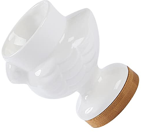 Zerodeko Support à Œufs Céramique Coquetier Forme De Poussin pour Décoration De Pâques Et Service Déjeuner Support Pratique pour Œufs Céramique Facile à Nettoyer Et Résistant Aux