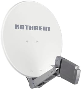 Kathrein CAS 70ws Twin Set bestehend aus Sat-Antenne CAS 06 Weiss + LNB UAS 572 Twin