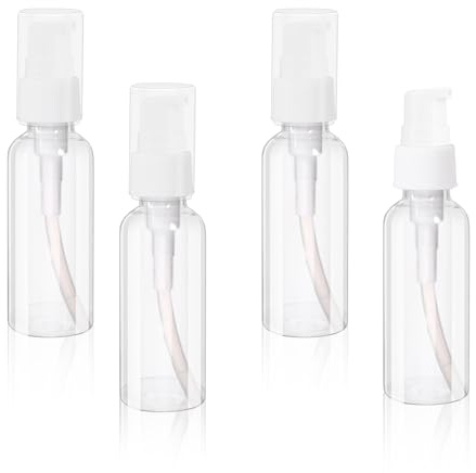 Sliverdew Lot de 4 flacons à pompe transparents de 50 ml - En plastique - Pour cosmétiques, shampoing, crème