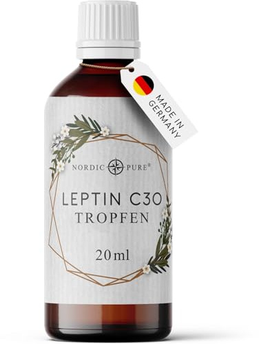 Leptin Tropfen mit Kirschgeschmack | Leptin Stoffwechsel Kur | Natürliche Unterstützung | 21 Tage Kur mit Leptin | Hormonfrei | Höchste Qualität von Nordic Pure