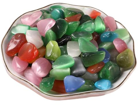 XYUERU 1 kg de Pierre Naturelle for Aquarium, décoration d'aquarium, Gravier coloré en Cristal for Remplissage de vases, Habitat Animal, Aquariums, Terrarium et Jardinage