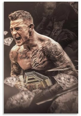Zbwqlte Dustin Poirier Impression sur toile et décoration murale moderne pour chambre à coucher 40 x 60 cm