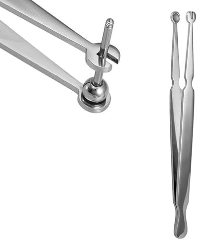 Alicates Porta Bolas Para Piercing,Herramienta De Perforación,Herramienta Para Cambiar Joyas,Alicates Para Cambiar Fácil y Cómodamente Los Piercings De Cartílago La Nariz y De La Hélice