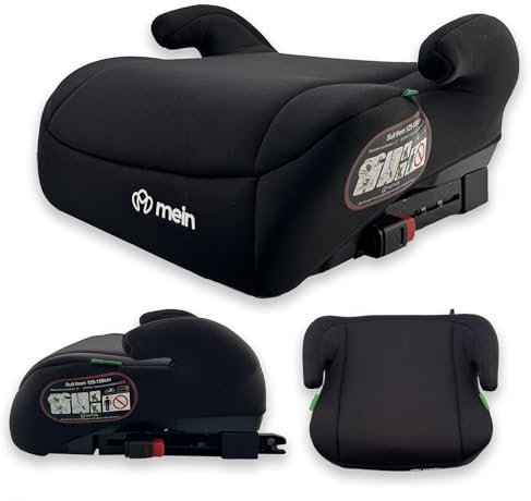Mein Alzatina Auto Bimbi Isofix Rialzo Auto per Bambini 22-36kg Sistema Isofix Universale Seggiolino Auto gruppo 2-3 Adatto da 5-12 Anni per Bambini 125-150 cm (NERO)
