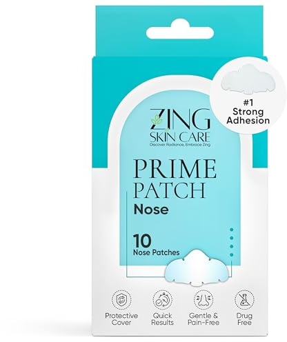 Prime Patch Nose Patches – Hydrocolloid Patches for Pimple & Zit Removal, Blackhead & Pore Care – Absorbs Acne Gunk & Oil, Strong Adhesion, Easy Removal, Vegan, 10 Count – Made in Korea