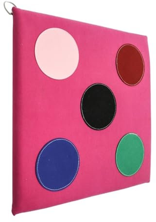LXRHLIKG Mikrofaser Fechtübungsziele, Selbsttrainierendes Hilfsschwertzielscheibe für Florett, Säbel und Degen, Hilfsschwerter Ziele mit Fünf Bullaugen(Pink)