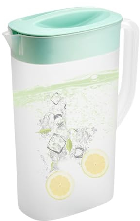 Eisteekrug Deckel und Ausgießer Wasserkrug für Kühlschrank 2500ml Wasserkrug Saftkrug Kühlschrankkrug Kunststoff Karaffe Saft Saftkanne mit Deckel