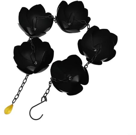 Lotus Regenkette, Outdoor Metall Lotus Drainage Regenketten Garten Dekoration für Traufe Drainage und Outdoor Dekor