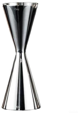 Zilimontt Misurino per cocktail in acciaio inox, misurino alcol per alcolici, misura 30/45/60/90 ml, misurino per cocktail e alcool, 30/60 ml (45/60 ml)