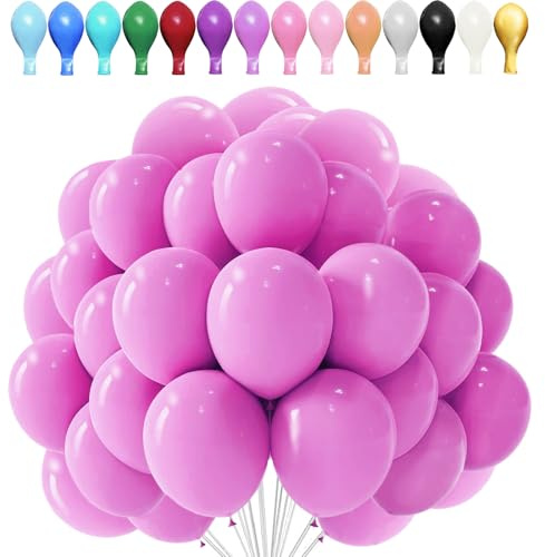 LUKIUP 100 PCS Luftballons Rosa, Rosae Luftballons, 10 Zoll ballons für Halloween, Geburtstage Hochzeiten, Valentinstag, Themepartys Perfekte Partydekoration