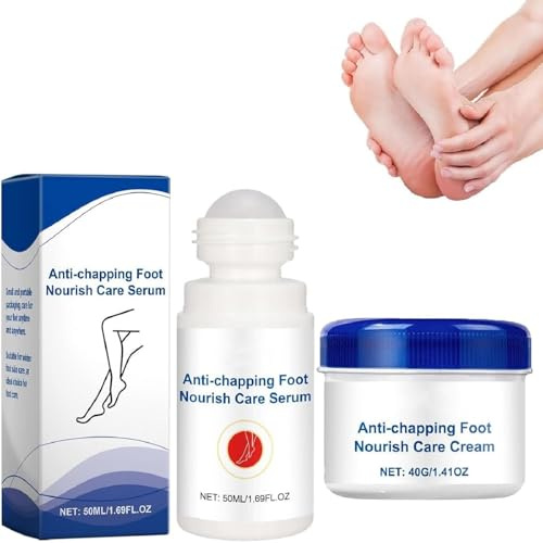 Bálsamo Reparador Nutritivo Anti-grietas Para Pies, Crema Reparadora Para Talones Agrietados, Crema Hidratante Y Anti-grietas Para Pies, Elimina La Piel Muerta Y Suaviza La Piel Seca (1set)