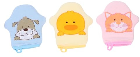 Mipcase 3 Pièces de Bain pour Garçon Fille de Douche et Exfoliants pour Garçon Fille pour Nettoyage du Corps
