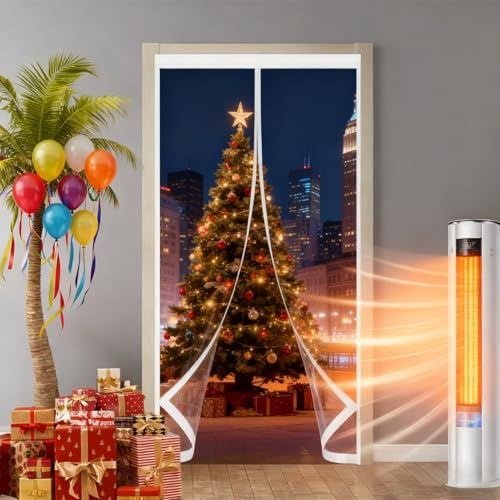Thermo Türvorhang 88 x 112 cm Gegen Kälte Und Hitze, Selbstschließend, Wasserdicht, Winddicht, Thermo Türvorhang Kälteschutz Privat für Terrassentür Balkontür, A