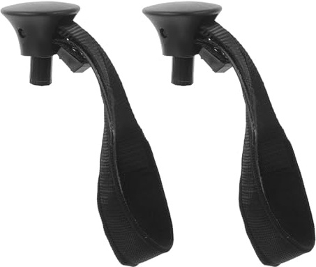 GANAZONO Lot de 2 Dragonnes Noires pour Bâtons de Randonnée 18 MM – Poignées Harnais Ajustable Compatibles Bâtons de Marche Escalade et Ski – Accessoires Solide pour Maintien Sécurisé en