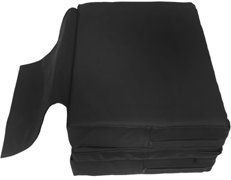 IWOWHERO Coussin Rehausseur Noir Trois Couches pour Fauteuil de Coiffure Garçon et Filles, Épais et Lavable, Siège Ajustable pour Salon de Coiffure, Rehausseur Stable et Confortable,