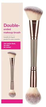 Brochas de Maquillaje | Herramienta de doble punta maquillaje | Brocha para Polvos | para Rostro, Mejillas, Base, Colorete, Líquido, Polvo,