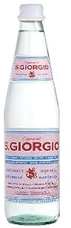 S.Giorgio Still Water in Glass Bottles, Natural Italian Mineral Water, Low Nitrate, 5x500ml, from Sardinia, opd goods