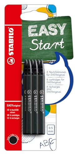 Tintenpatronen zum Nachfüllen - STABILO EASYoriginal Refill - medium - Schreibfarbe schwarz - 6er Pack