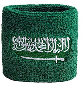 Flaggenfritze Schweiß- und Stirnbänder Saudi-Arabien, für Erwachsene und Jugendliche, Sport/Fitness/Yoga, modisches Fan-Accessoire