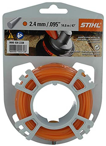 Stihl, filo di nylon per decespugliatore, dimensioni di 2,4 mm x 15 m, codice articolo 0000 930 2335